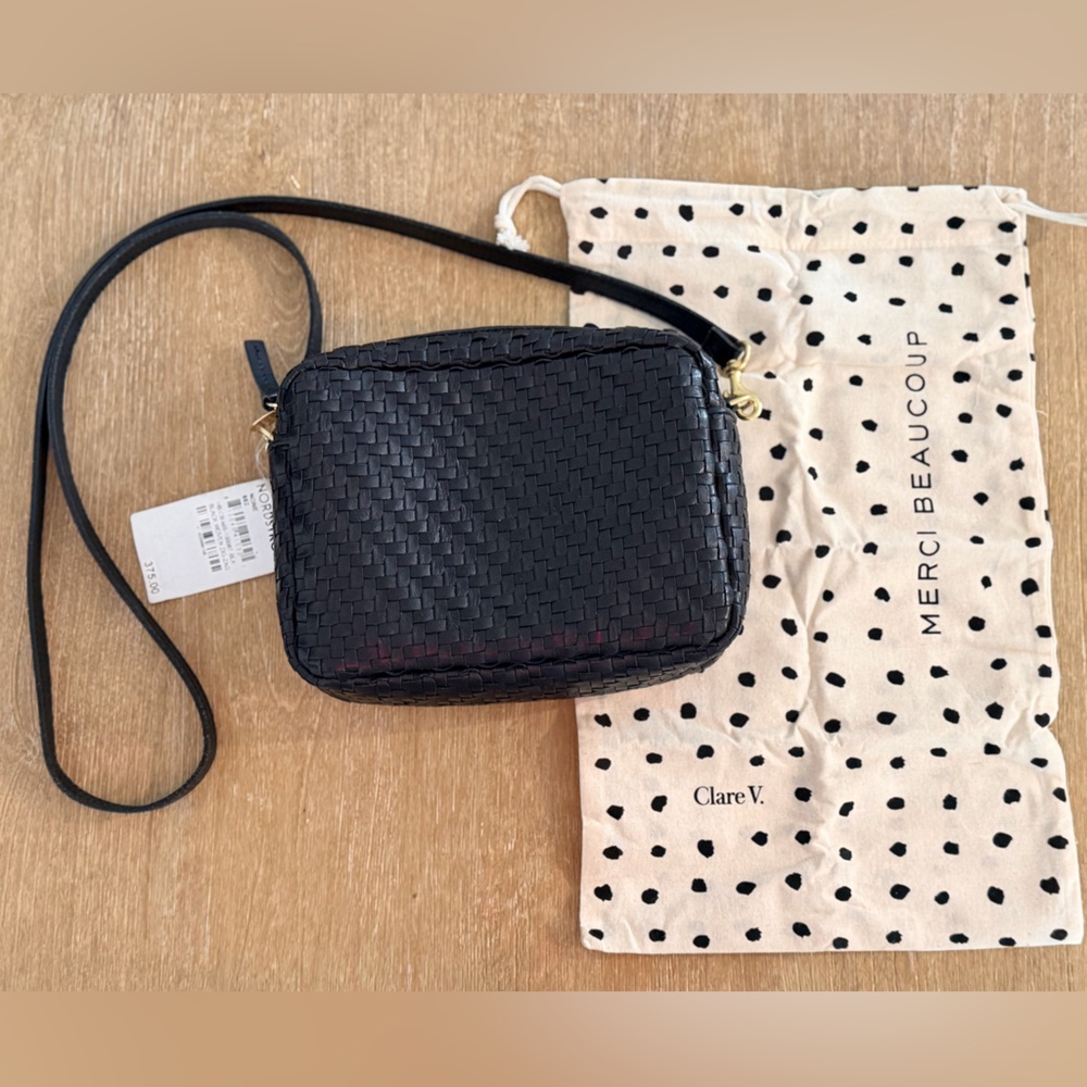 Clare V Black cross body bag